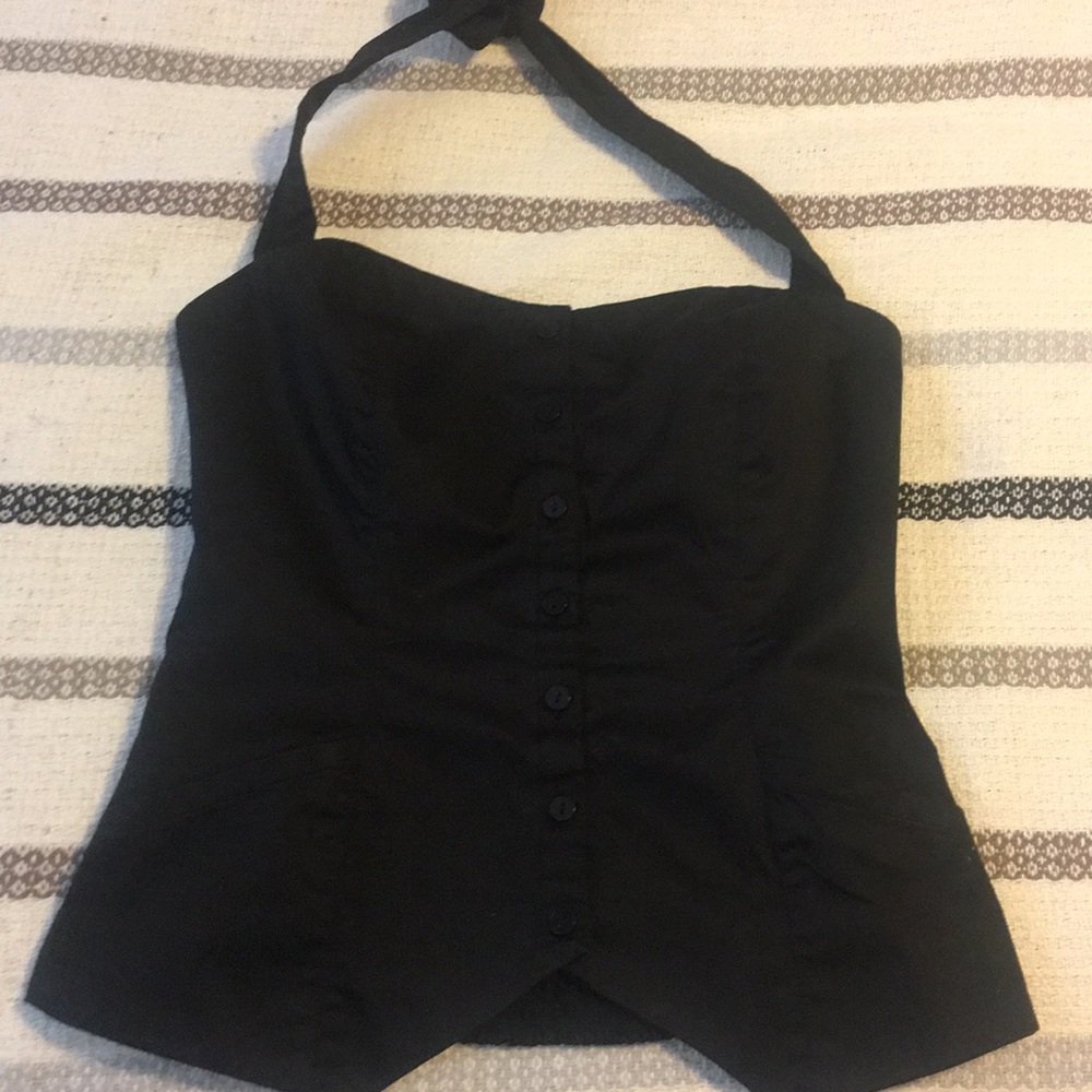 Black halter top